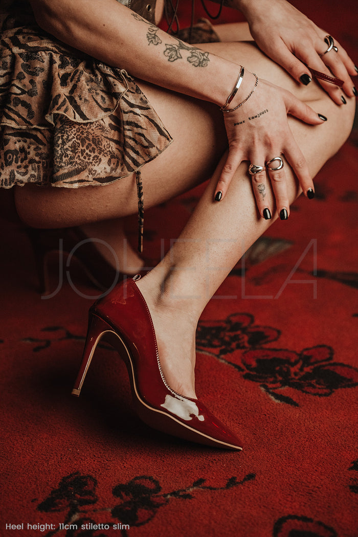 Sabrina bordeaux - Talons stilettos - Prête à expédier
