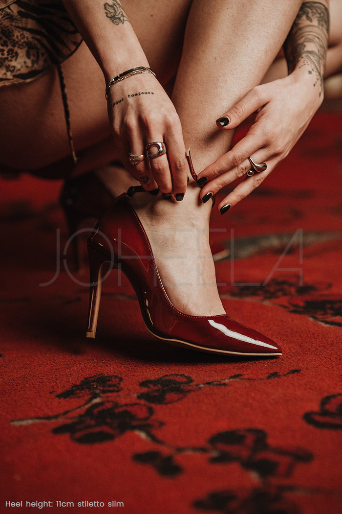 Sabrina bordeaux - Talons stilettos - Prête à expédier