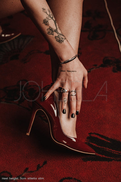 Sabrina bordeaux - Talons stilettos - Prête à expédier