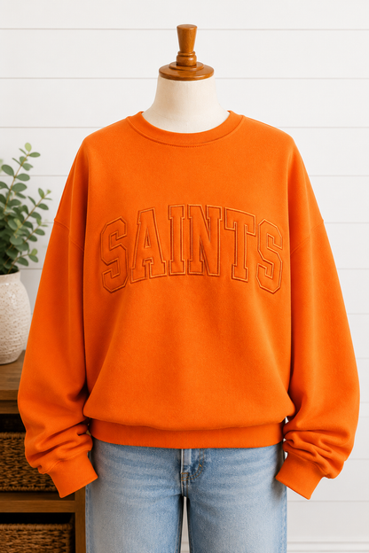 SAINTS - Raw Edge Stich Sweatshirt