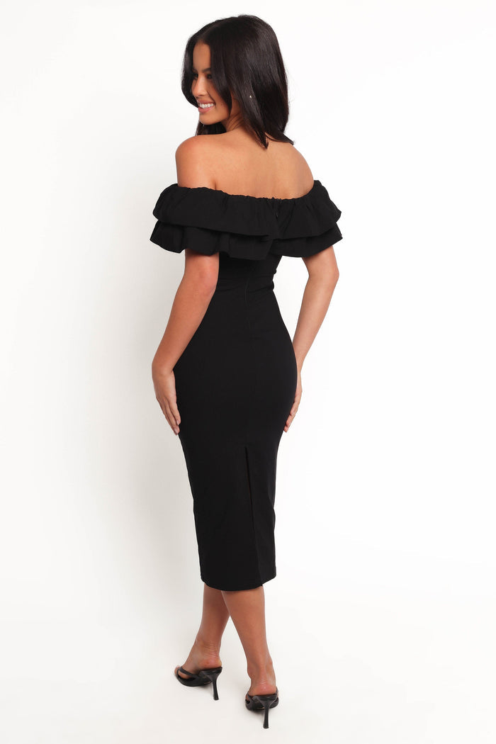 Petal and Pup USA DRESSES Sammi Midi Dress - Black