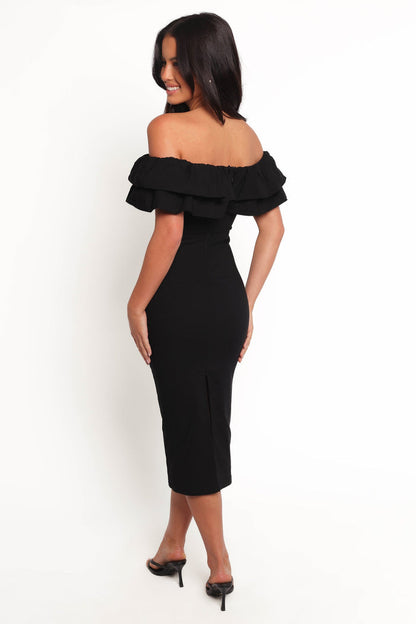 Petal and Pup USA DRESSES Sammi Midi Dress - Black