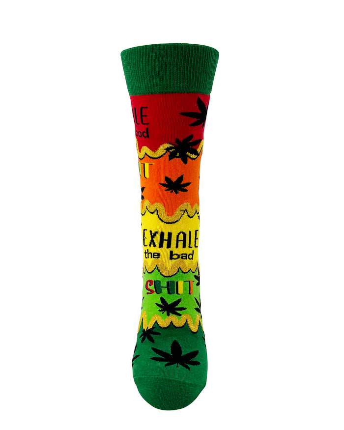 Sassy "Inhale The Good Shit, Exhale The Bad Shit" Women's Crew Socks