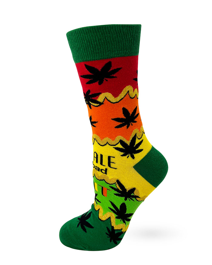 Sassy "Inhale The Good Shit, Exhale The Bad Shit" Women's Crew Socks