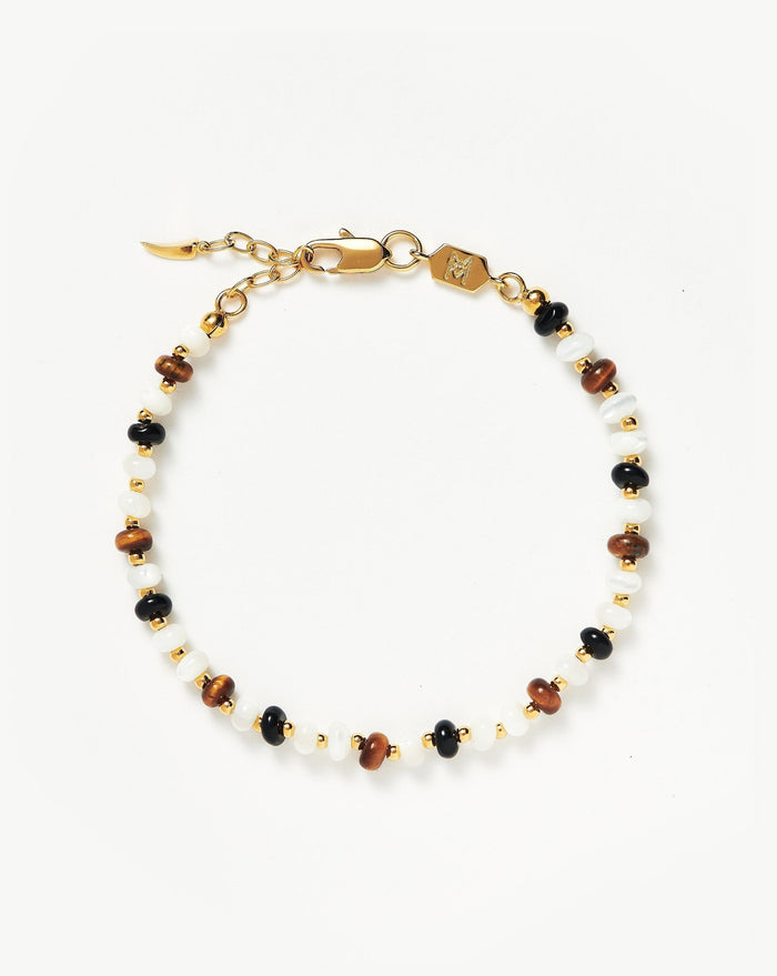 Savi Pearl & Gemstone Beaded Bracelet | 18ct Gold Plated/Multi Bracelets Missoma