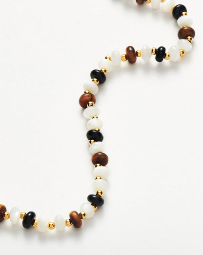 Savi Pearl & Gemstone Beaded Bracelet | 18ct Gold Plated/Multi Bracelets Missoma
