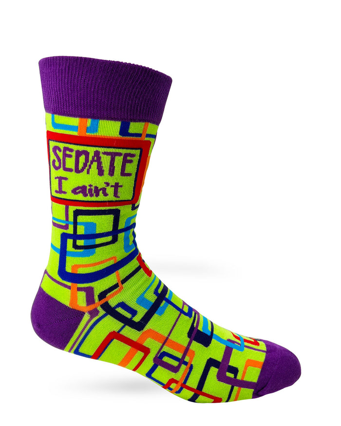 Sedate I Ain't Men's Novelty Crew Socks