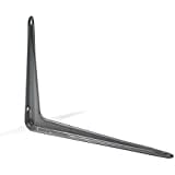 Shelf Brackets, Heavy Duty L Bracket Corner Brace Support, J Brackets Metal Joint Angle Bracket for Hanging, Floating Shelves Bracket for Shelf (1 Pair) - SHH033 MEGA
