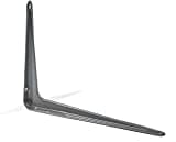 Shelf Brackets, Heavy Duty L Bracket Corner Brace Support, J Brackets Metal Joint Angle Bracket for Hanging, Floating Shelves Bracket for Shelf (1 Pair) - SHH033 MEGA