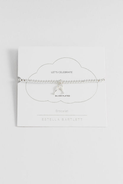 Sienna Beaded Champagne Charm Bracelet