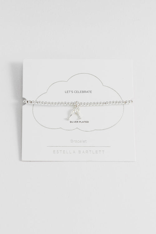 Sienna Beaded Champagne Charm Bracelet