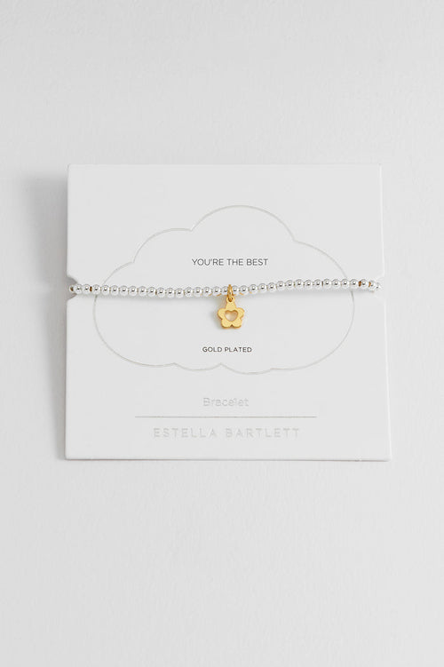 Sienna Beaded Flower and Heart Bracelet