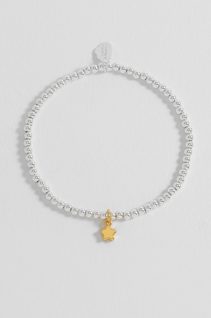 Sienna Beaded Puffy Star Charm Bracelet