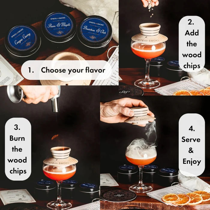 Smoking Saucer Set - steps for use