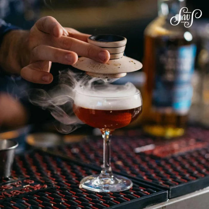 Smoking Saucer Set in use