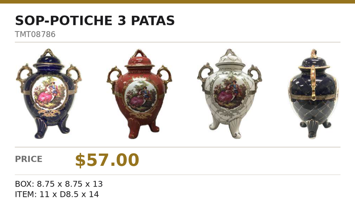 Sop-Potiche 3 Patas
