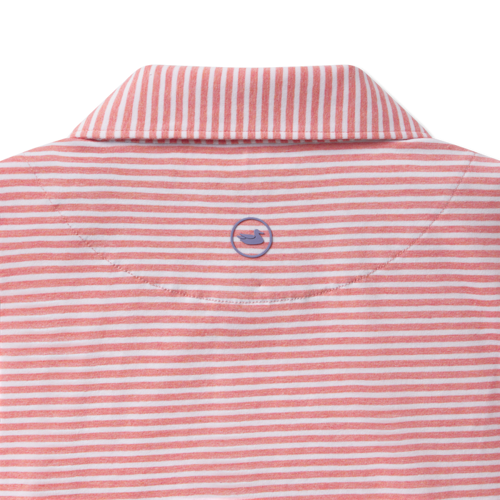 Southern Marsh - Youth Nantucket Relaxed Polo - Coral Stripe