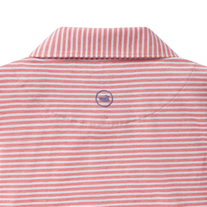 Southern Marsh - Youth Nantucket Relaxed Polo - Coral Stripe