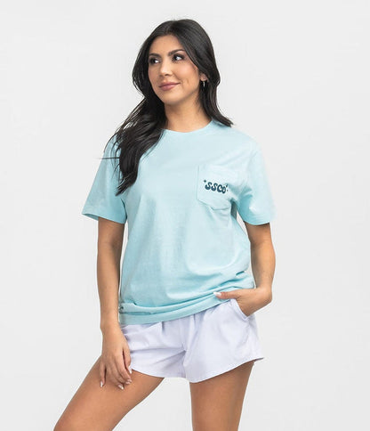 Southern Shirt Co. - On My Mind Puff Print Tee - Aquamarine