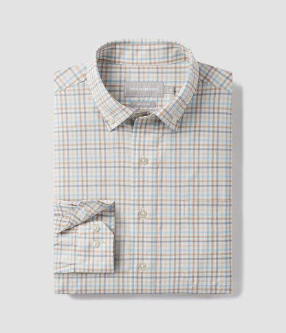 Southern Shirt Co. - Samford Check LS - Aquaverde
