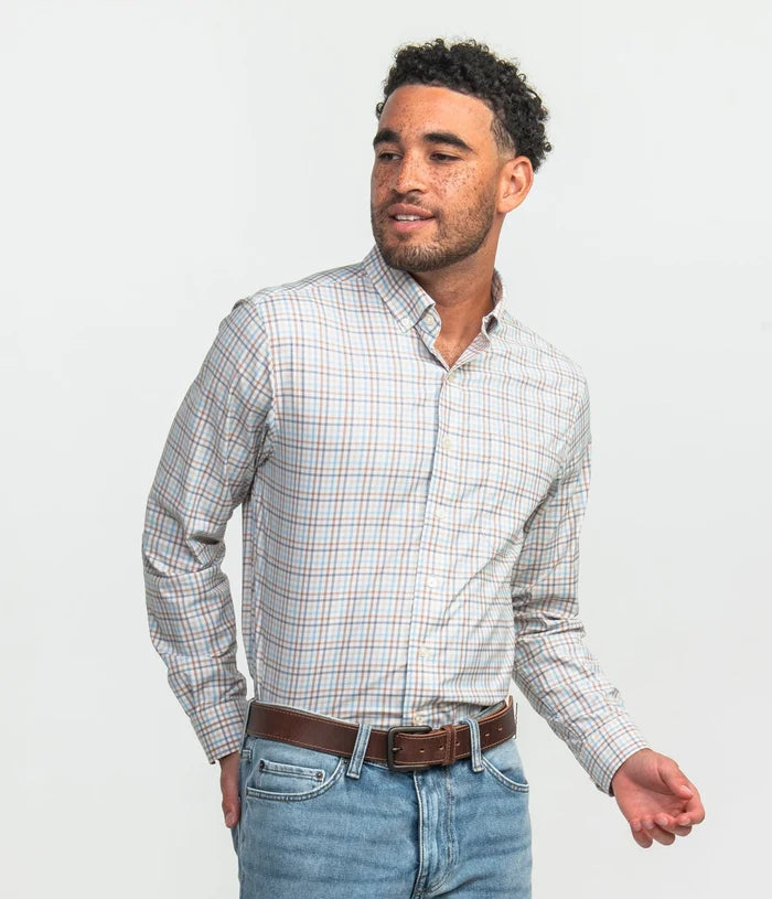 Southern Shirt Co. - Samford Check LS - Aquaverde