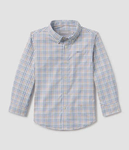 Southern Shirt Co. - Youth Samford Check LS Button Up - Aquaverde