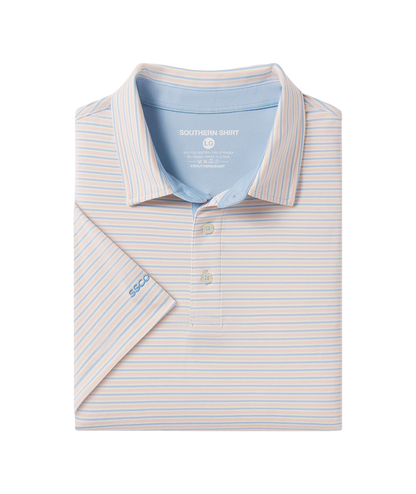 Southern Shirt Scoreboard Stripe Polo - Cabana