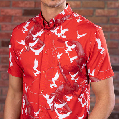 RSVLTS Marvel Short Sleeve Shirt Spider-Man "Frequent-Flyer Miles & Peter" – KUNUFLEX Short Sleeve Shirt Spider-Man "Frequent-Flyer Miles & Peter" – KUNUFLEX Short Sleeve Shirt