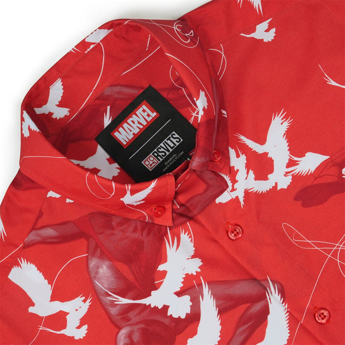 RSVLTS Marvel Short Sleeve Shirt Spider-Man "Frequent-Flyer Miles & Peter" – KUNUFLEX Short Sleeve Shirt Spider-Man "Frequent-Flyer Miles & Peter" – KUNUFLEX Short Sleeve Shirt