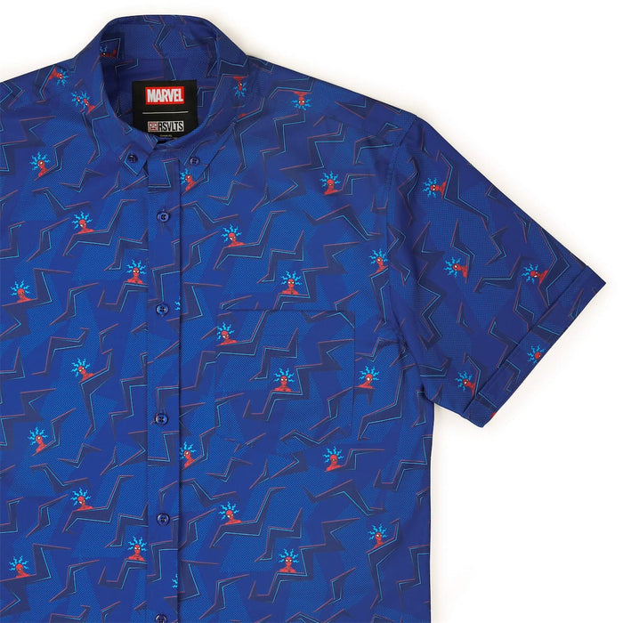 RSVLTS XS Marvel Short Sleeve Shirt Spider-Man "High Alert" – KUNUFLEX Short Sleeve Shirt Spider-Man "High Alert" – KUNUFLEX Short Sleeve Shirt