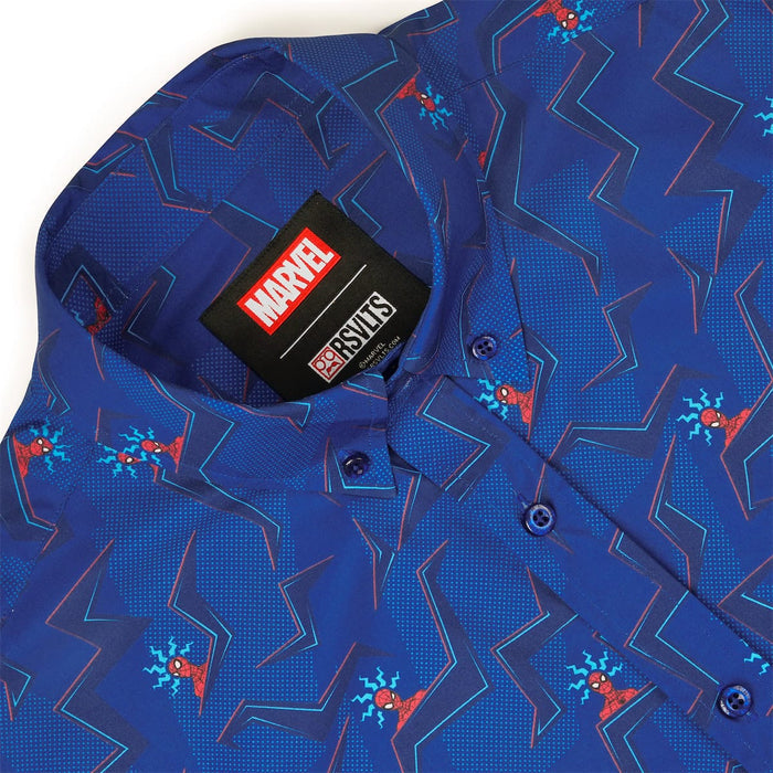 RSVLTS Marvel Short Sleeve Shirt Spider-Man "High Alert" – KUNUFLEX Short Sleeve Shirt Spider-Man "High Alert" – KUNUFLEX Short Sleeve Shirt