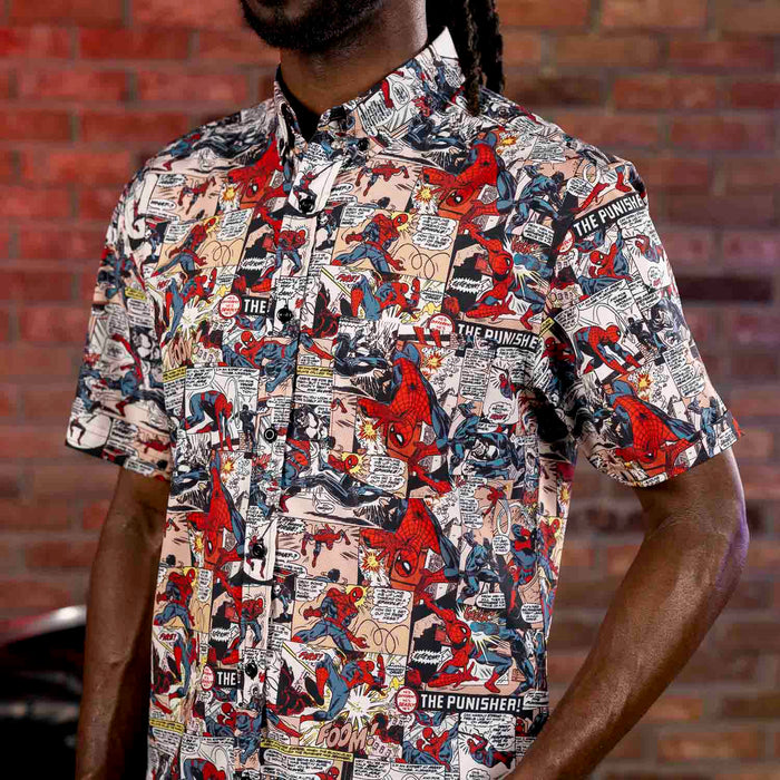 RSVLTS Marvel Short Sleeve Shirt Spider-Man "Punishing Panels" – KUNUFLEX Short Sleeve Shirt Spider-Man "Punishing Panels" – KUNUFLEX Short Sleeve Shirt