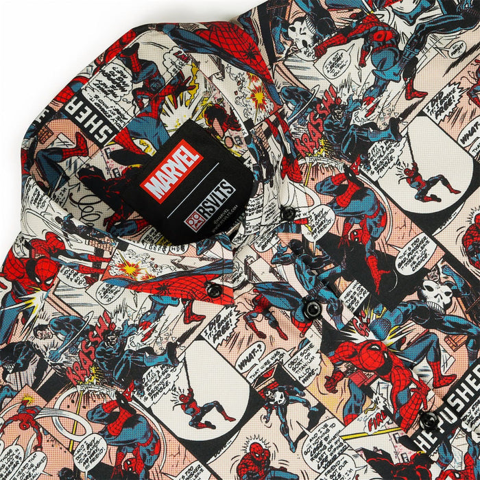 RSVLTS Marvel Short Sleeve Shirt Spider-Man "Punishing Panels" – KUNUFLEX Short Sleeve Shirt Spider-Man "Punishing Panels" – KUNUFLEX Short Sleeve Shirt