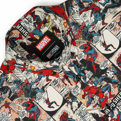 RSVLTS Marvel Short Sleeve Shirt Spider-Man "Punishing Panels" – KUNUFLEX Short Sleeve Shirt Spider-Man "Punishing Panels" – KUNUFLEX Short Sleeve Shirt