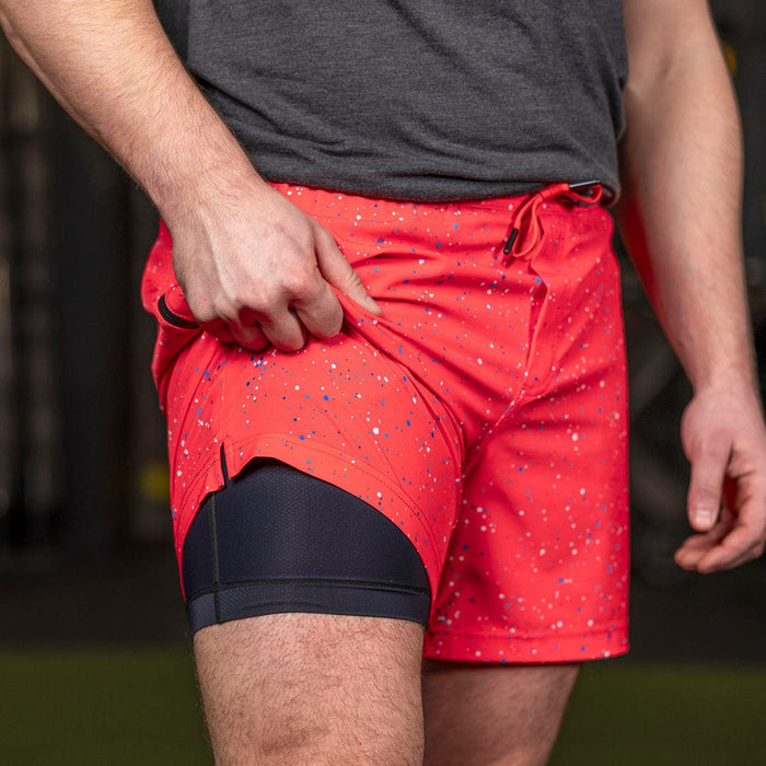 RSVLTS RSVLTS DMT Training Shorts Splat Damon (Infrared) – V1 Lined Training Shorts Splat Damon (Infrared) – V1 Lined Training Shorts