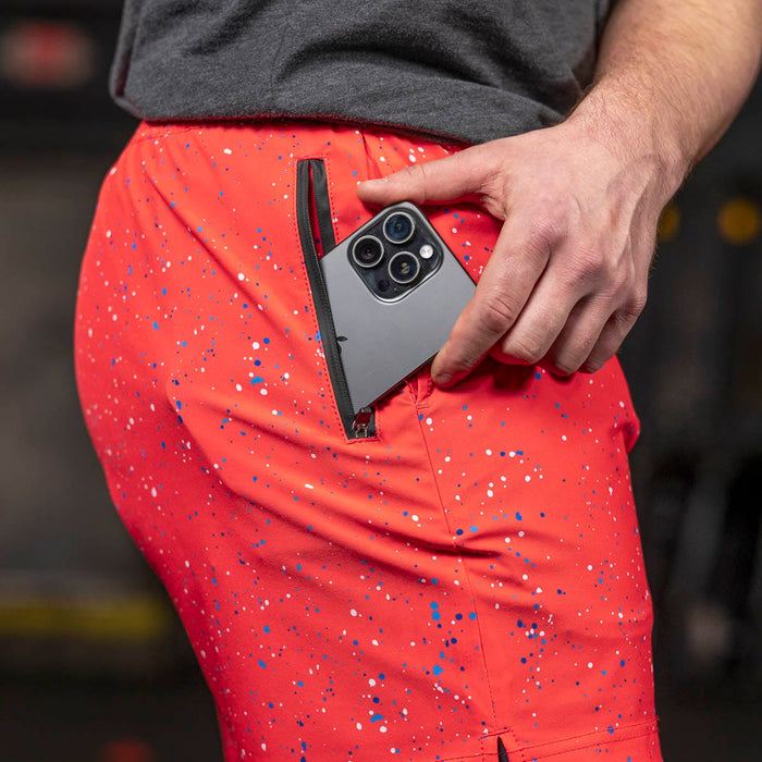 RSVLTS RSVLTS DMT Training Shorts Splat Damon (Infrared) – V1 Lined Training Shorts Splat Damon (Infrared) – V1 Lined Training Shorts