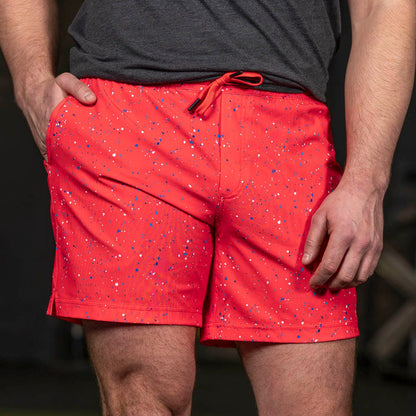 RSVLTS RSVLTS DMT Training Shorts Splat Damon (Infrared) – V1 Lined Training Shorts Splat Damon (Infrared) – V1 Lined Training Shorts