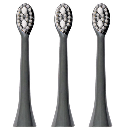 Spotlight Oral Care Sonic Toothbrush Replacement Heads Pack of 3 - Graphite Grey | GREYHEADS (7652751311036)
