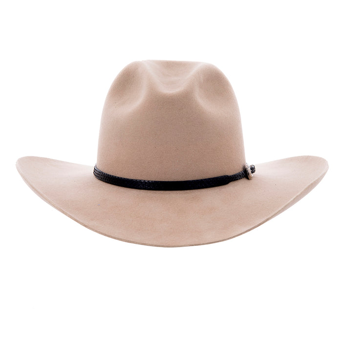 SST Narrow Exotic Python Hatband w/SS Engraved Buckle