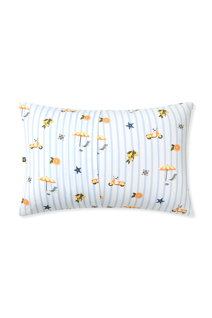 The back of the Standard Pillowcase in Amalfi Coast showing the envelope closure