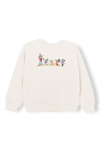 Sweatshirt in Mickey and Friends print on Ecru background