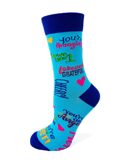 Thank You Ladies Novelty Crew Socks