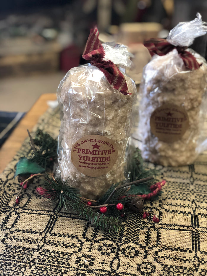 The Candlesmiths' Primitive Yuletide Cake Candle