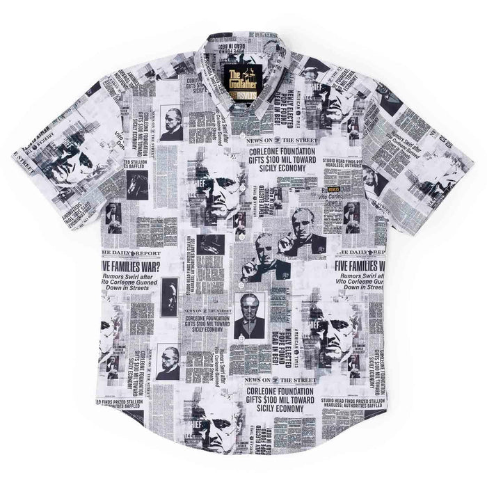 RSVLTS RSVLTS The Godfather “Headlines” – KUNUFLEX Short Sleeve Shirt
