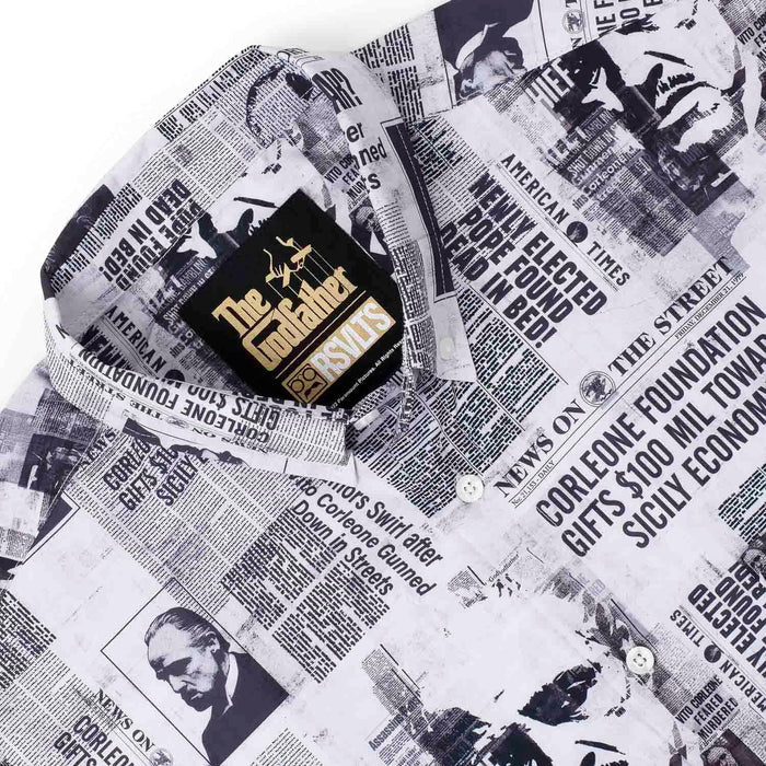 RSVLTS RSVLTS The Godfather “Headlines” – KUNUFLEX Short Sleeve Shirt