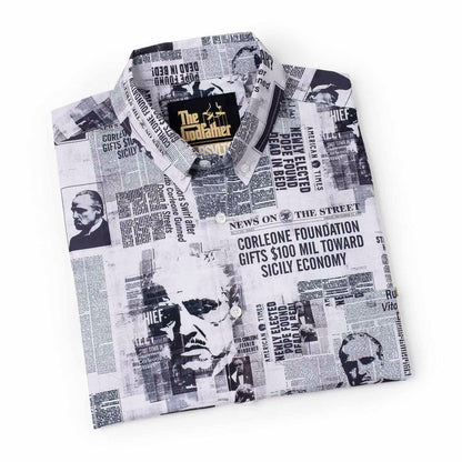 RSVLTS RSVLTS The Godfather “Headlines” – KUNUFLEX Short Sleeve Shirt