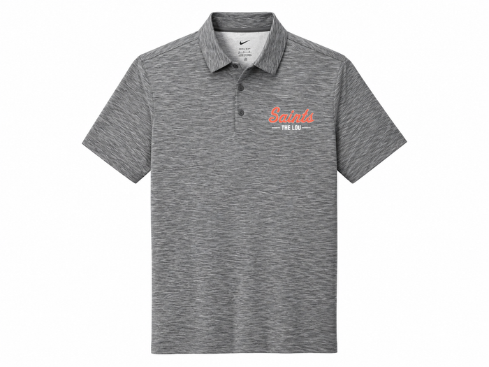 "The Lou" - Nike Dark Grey Striated Polo