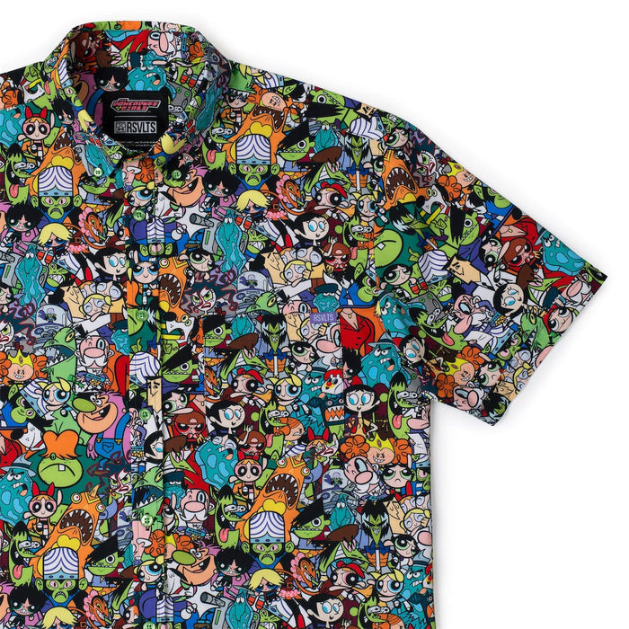 RSVLTS XS Powerpuff Girls Short Sleeve Shirt The Powerpuff Girls "Citizens of Townsville" – KUNUFLEX Short Sleeve Shirt The Powerpuff Girls "Citizens of Townsville" – KUNUFLEX Short Sleeve Shirt