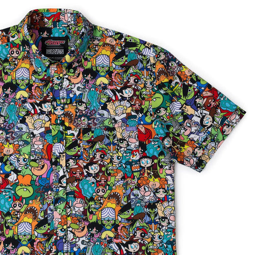 RSVLTS XS Powerpuff Girls Short Sleeve Shirt The Powerpuff Girls "Citizens of Townsville" – KUNUFLEX Short Sleeve Shirt The Powerpuff Girls "Citizens of Townsville" – KUNUFLEX Short Sleeve Shirt