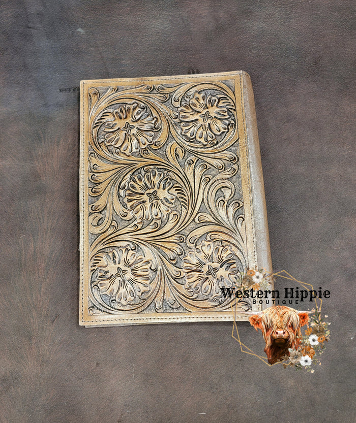 Tooled Leather & Hide Bible Cover
